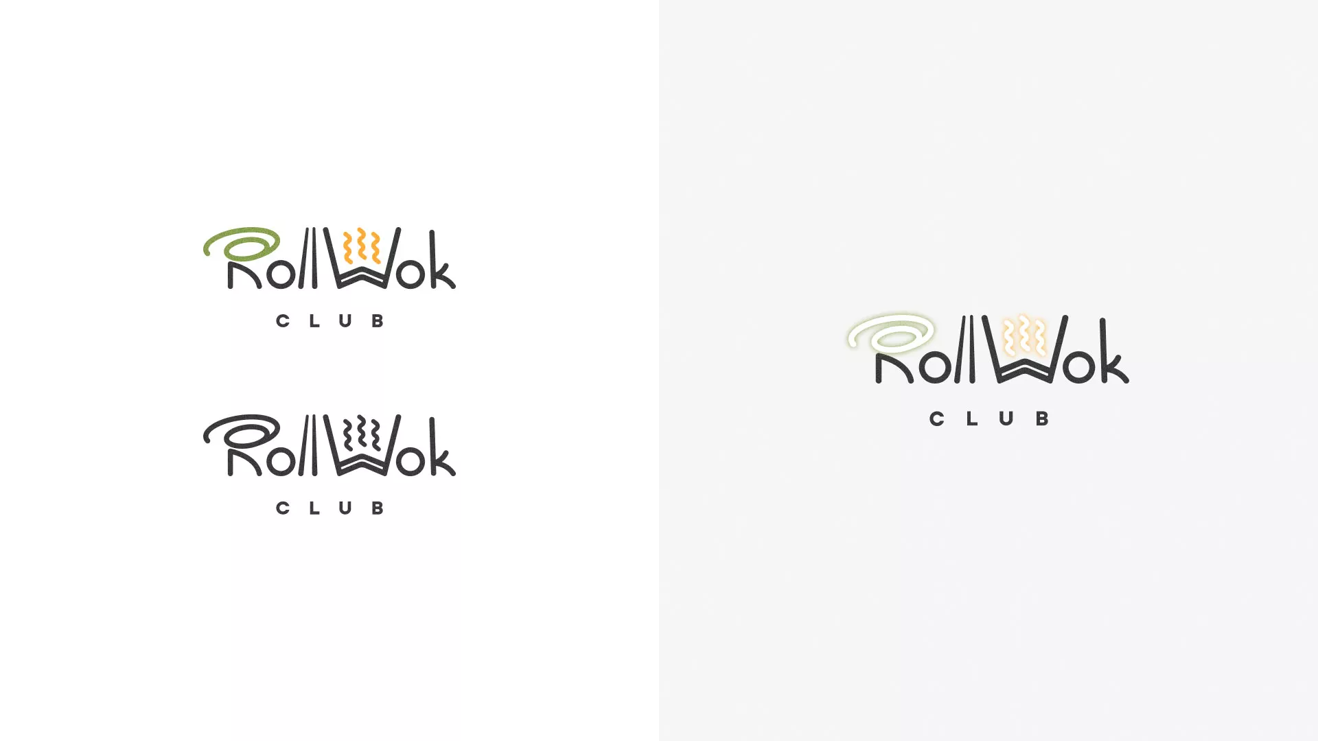 Разработка логотипа и фирменного стиля суши-бара «Roll Wok Club» в Бавлах